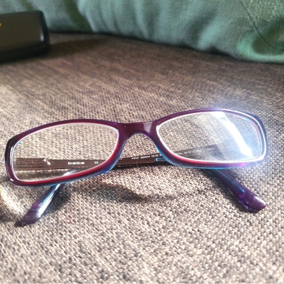 Bebe purple crystal frames with rhinestone accents, comes with case, BB5044 - Picture 5 of 9
